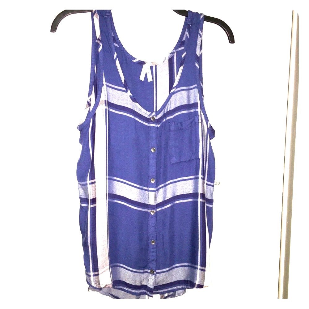NWT plaid button down tank